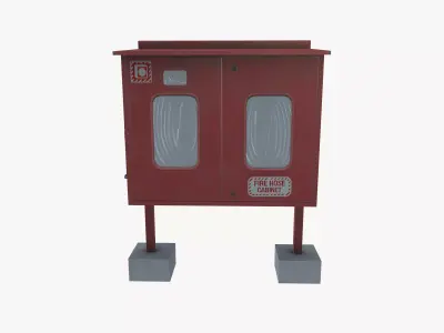 Fire hose cabinet 3D model
