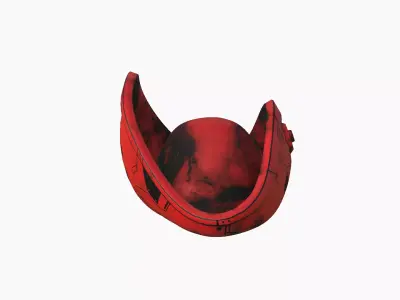 SciFi Pirate Hat A10 - Futuristic Character Design Low-poly 3D model