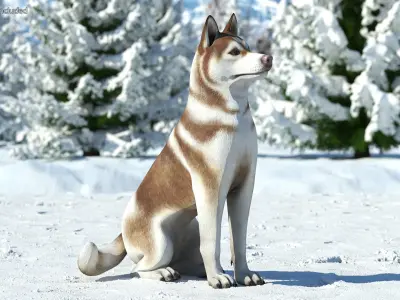  Large Dogs Rigged for Maya Collection 