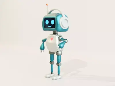 CUTE ROBOT 3D model 4