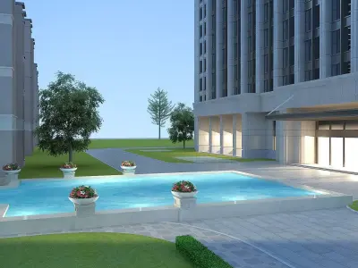 Hotel Exterior 3D model