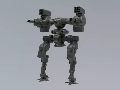 Mecha - Prototype 005 Low-poly 3D model