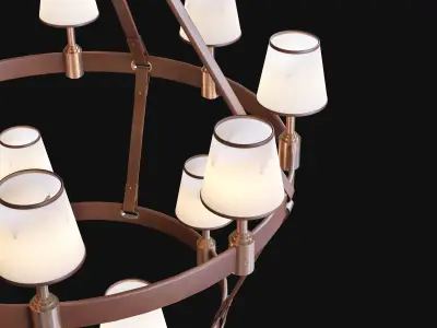 Riley Large Two-Tier Chandelier 3D model
