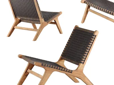 NAIROBI Garden Armchair No1 Low-poly 3D model