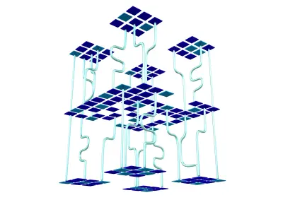 AI Generative Network Icon v1 004 Low-poly 3D model