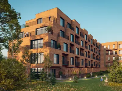 RESIDENTIAL BRICK HOUSE  3D model