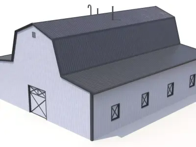 Farm Barn 18 PBR Low-poly 3D model