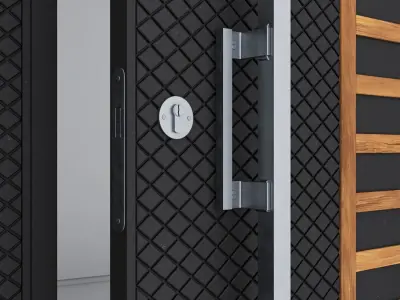 Aluminium door 95 3D model