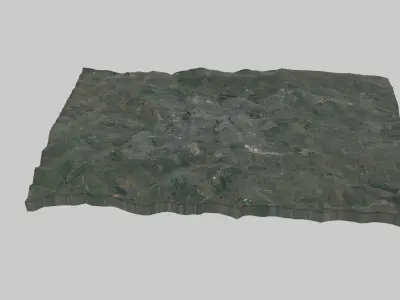 Donetsk City Low-poly 3D model