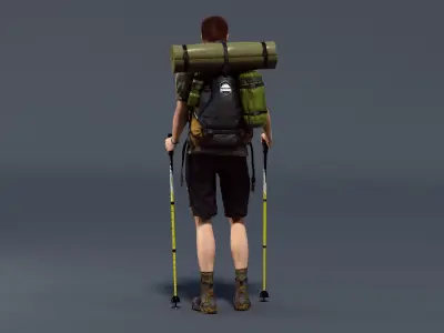  Male Hiker Animated HQ Standard License 