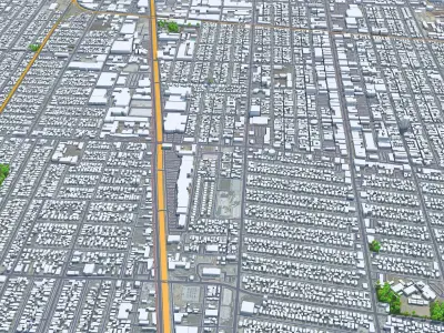 Huntington Park California USA Low-poly 3D model