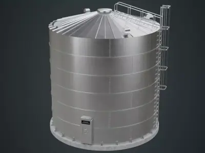 Silo 1A Low-poly 3D model