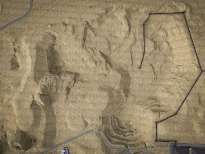 Industrial Mining Factory Low-poly 3D model