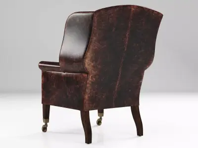 Asher Leather Chair 3D model