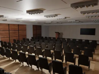  Briefing Press Room Low-poly 3D model
