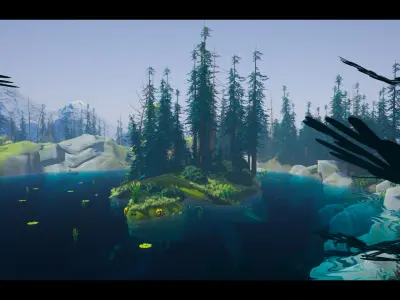 Stylized Forest Environment - UE5 Low-poly 3D model