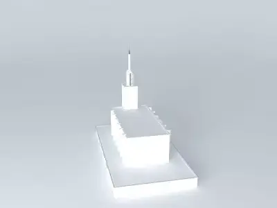LDS. Templo Mormon, Hamilton New Zealand ,11 th operating temple Free 3D model