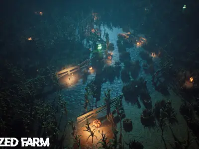 Stylized Farm Low-poly 3D model