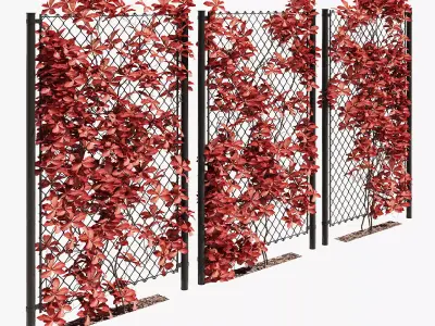 Ivy on fence two 3D model