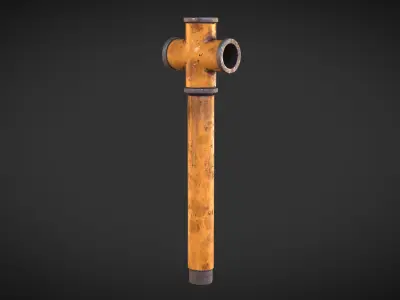 Iron Pipe Melee Low-poly 3D model