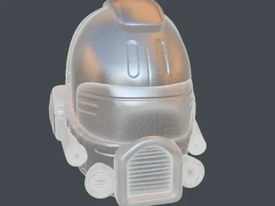 helmet high poly sculpt 3d printable ver 7 3D model 3D model 85