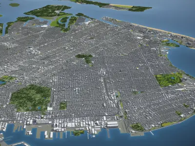 Brooklyn Low-poly 3D model