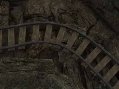 Lore and Rails Game Ready Low-poly 3D model