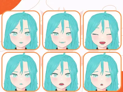 VRM ARMOR SCI FI COSTUME PLATES FULL SET FEMALE 3D model