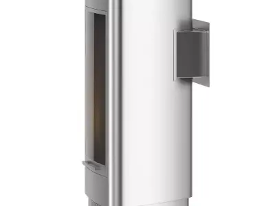 Standing Metal Fireplace 1 3D model