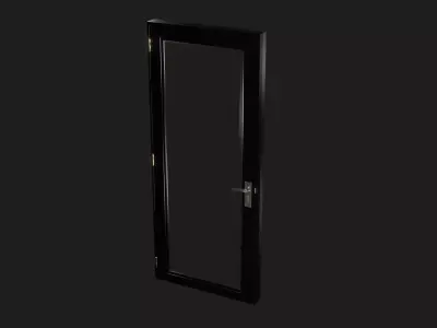 Aluminum Door 900mm Free low-poly 3D model