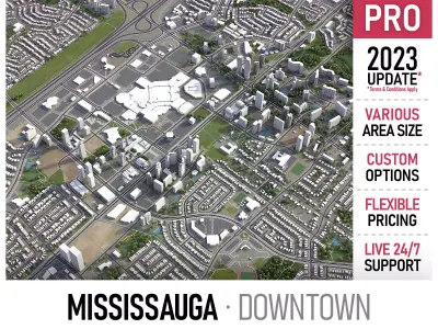Mississauga Low-poly 3D model