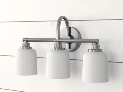 Randwick Satin Nickel Vanity light - 2 Colour 3D model