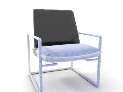 Sleek Black Armchair model pack Low-poly 3D model
