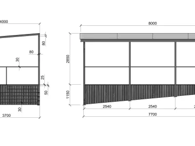 2 cafe terrace 3D model