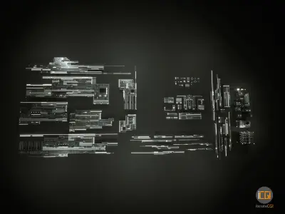 Tech Shapes TS2 Low-poly 3D model