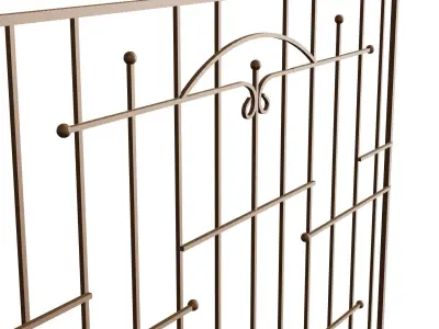 Iron window grate 3D model 3D model