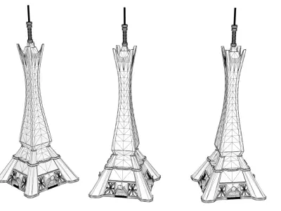 Prism Tower Low-poly 3D model