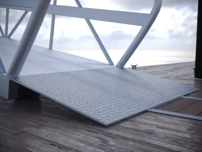 Marina - Boat Slips - Floating Dock - Deluxe 3D model