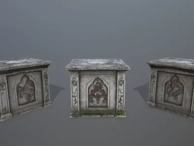 column Low-poly 3D model