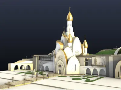 CATHEDRAL WITH ARTS CENTER 3D model