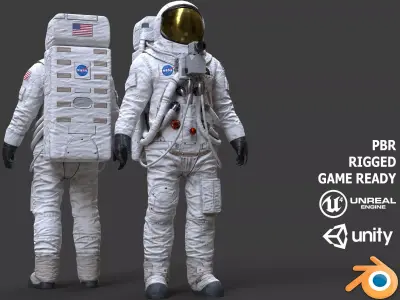 CS03 Space Suit LITE VERSION Low-poly 3D model