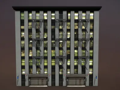 Urban City Building 3 Low-poly 3D model