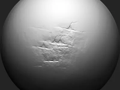 Stone Detail Brushes for Zbrush  Low-poly 3D model