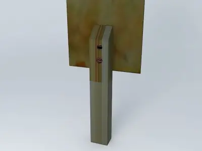Eco Rail Track STOP Sign Dummy Old Steam Days Free 3D model