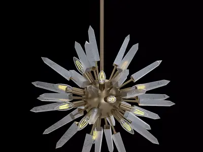 Rock crystal chandelier 3D model