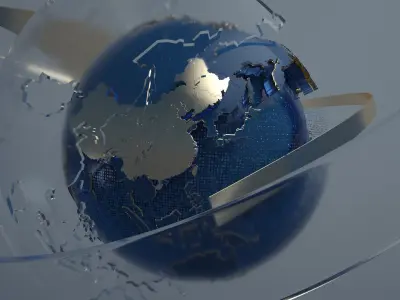 Broadcast Design - C4D Octane Scene File 3D model 3D model