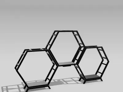 Modular Wheel Display Hex Pattern 3D print model