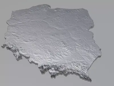 Poland Polska Terrain Country 3D model