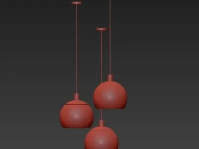 Sculptural Glass Globe 7 Light 3D model buy