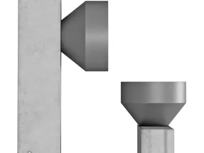 pluskouple block wall and table lamp 3D model